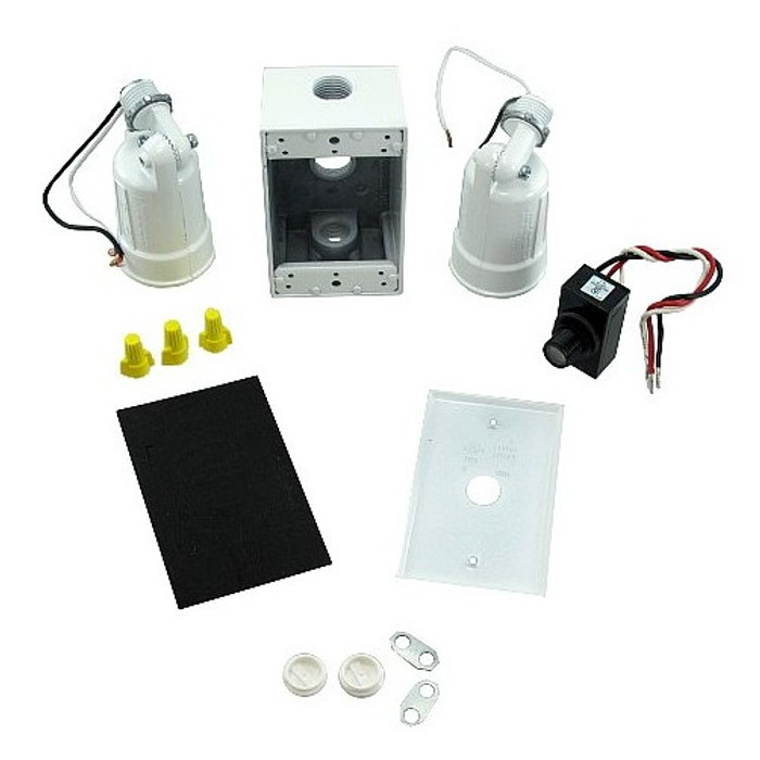 Double Floodlight Kit w/ Photo Cell