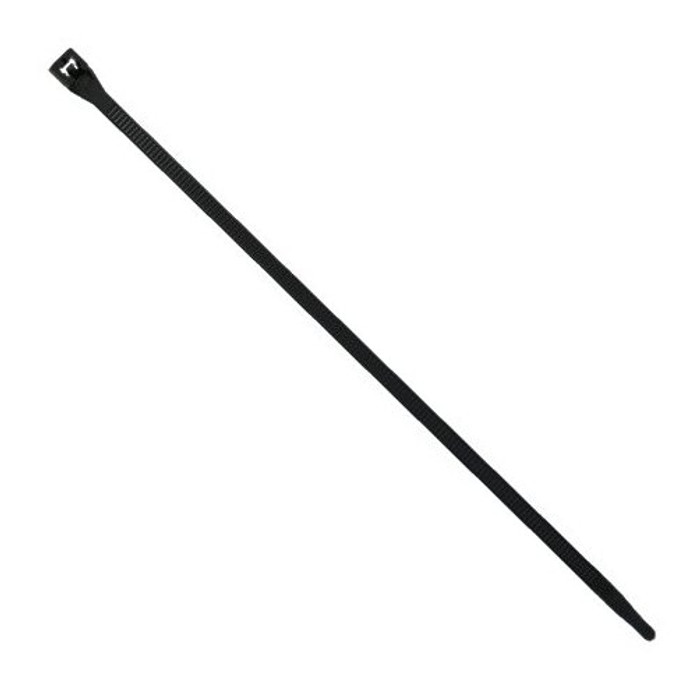 8" UV Resistant Black Nylon Cable Ties (Pack of 100)