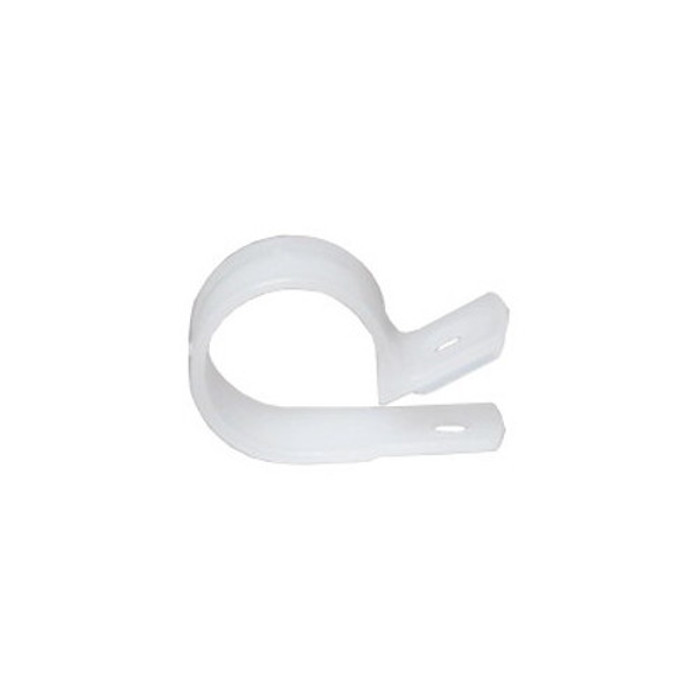 1/2" White Plastic Clamps (Pack of 12)