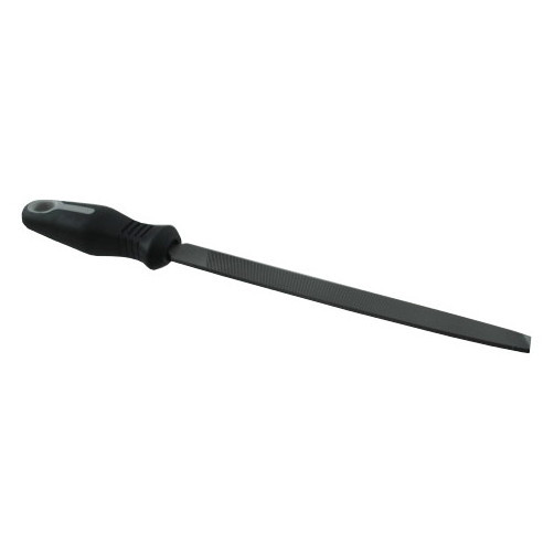 8" Flat Double Cut Bastard File w/ Ergonomic Handle