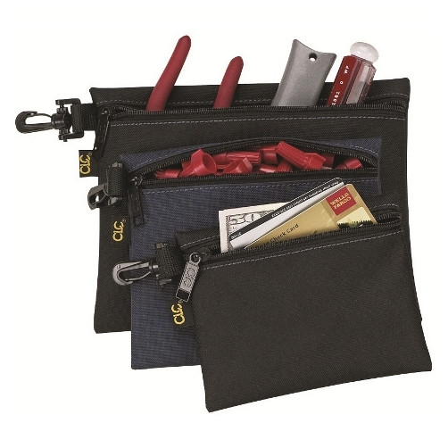 Multi-Purpose Clip-On Zippered Bags (Set of 3)