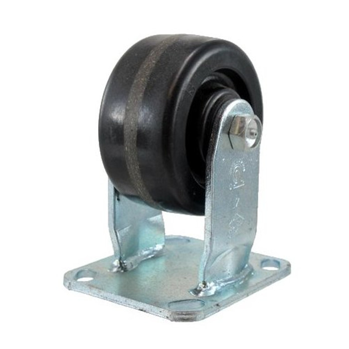 4" Heavy Duty Rubber Stationary Caster