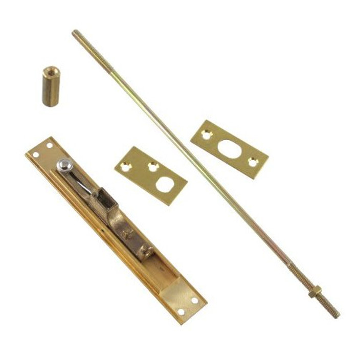 1" X 6-3/4" Polished Brass Lever Flush Bolt