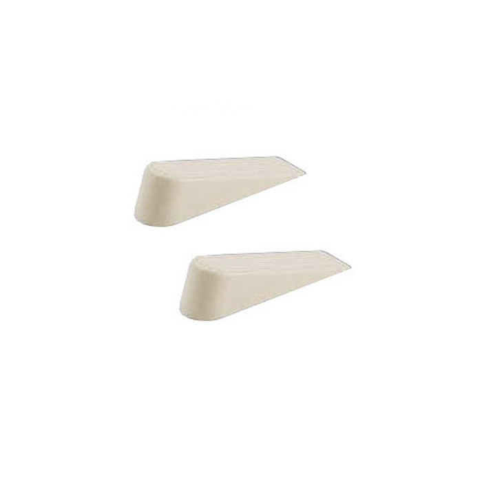 Almond Rubber Door Wedges (Pack of 2)