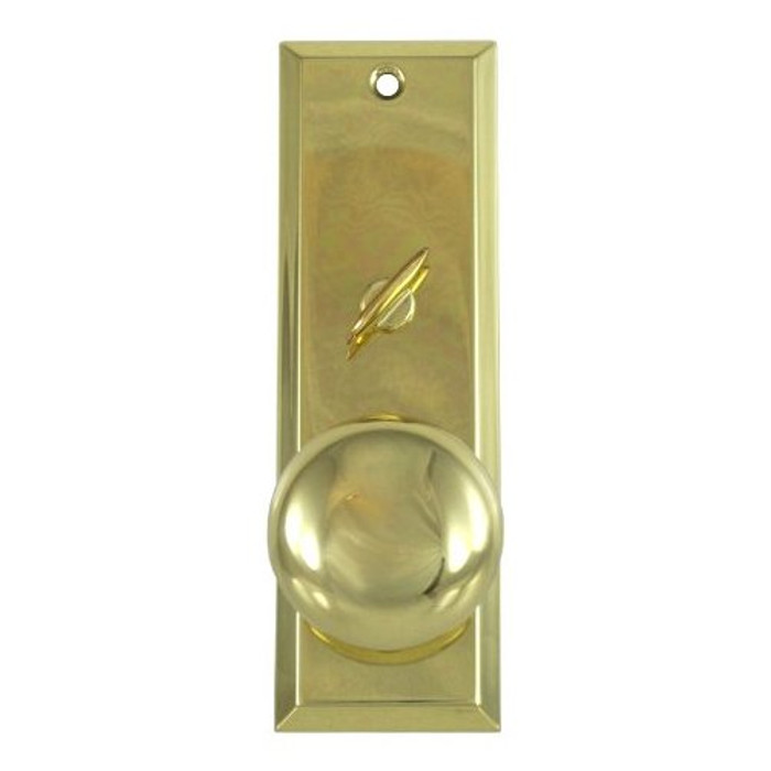 2-1/4" X 7" Escutcheon Plate w/ Knob And Thumb Turner