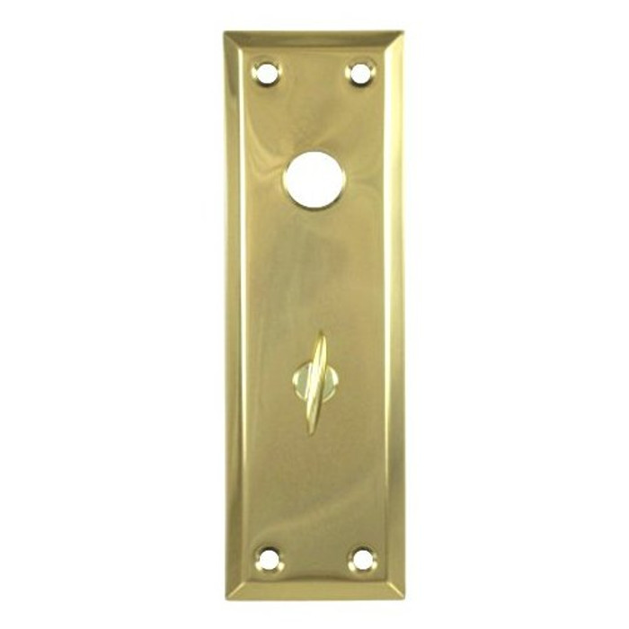 2-1/4" X 7" Escutcheon Plate w/ Knob Hole And Thumb Turner