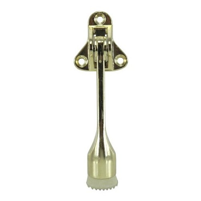 4" Brass Plated Flip Down Door Holder