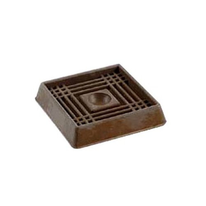 2" Square Brown Rubber Cups (Pack of 4)