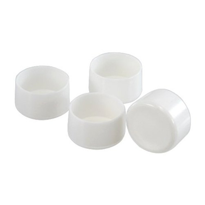 1" White Plastic Leg Tips (Pack of 4)