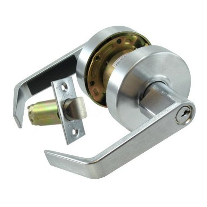 Dull Chrome Lever Entry Lockset