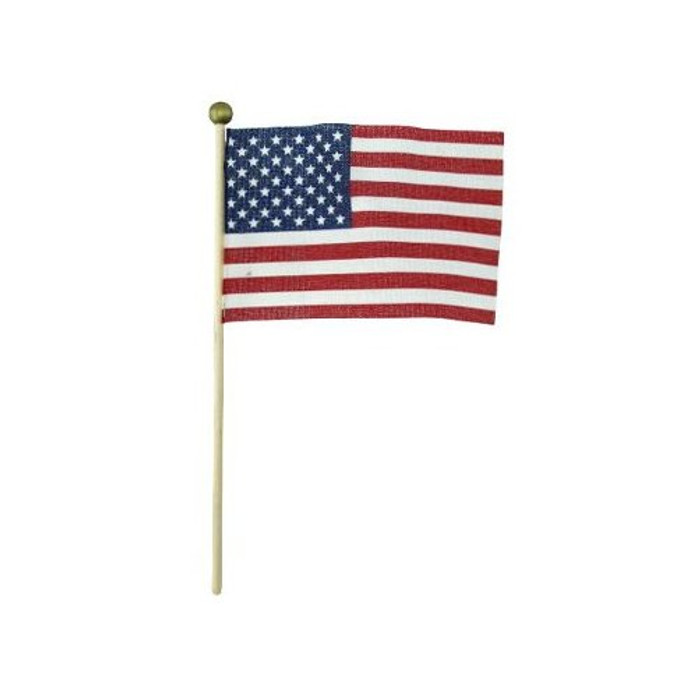 4" X 6" Cotton U.S.A. Stick Flag