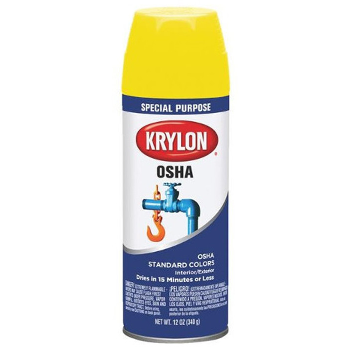 12 oz. Gloss Safety Yellow OSHA Safety Spray Paint - (Available For Local Pick Up Only)