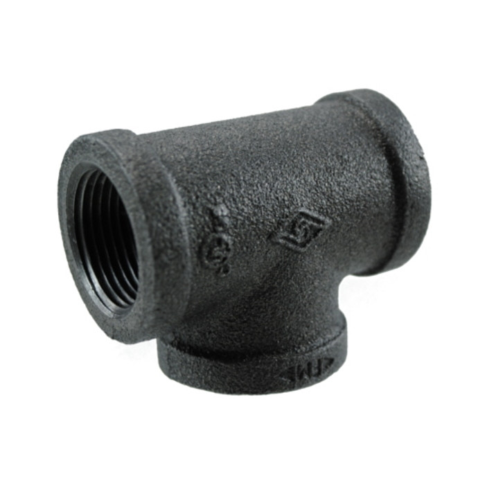 1-1/4" Black Pipe Tee