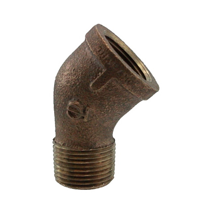 1/2" Brass Pipe 45 deg. Street Elbow