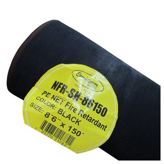 8' 6" X 150' Fire Retardant Black Safety Debris Netting