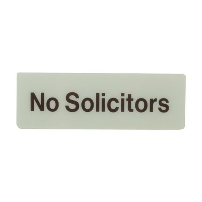 3" X 9" Deco "No Solicitors" Plastic Sign