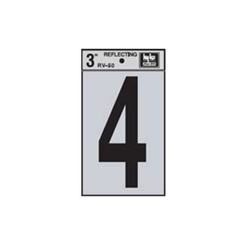 3" Reflective Number "4"