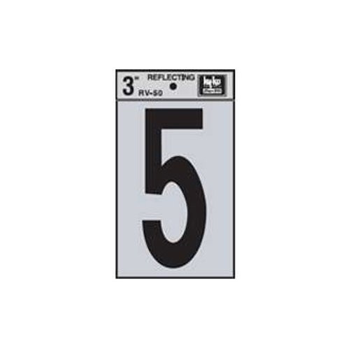3" Reflective Number "5"