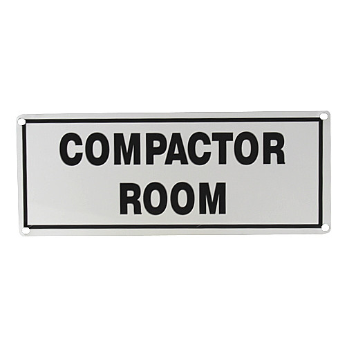 4" X 10" "Compactor Room" Metal Sign