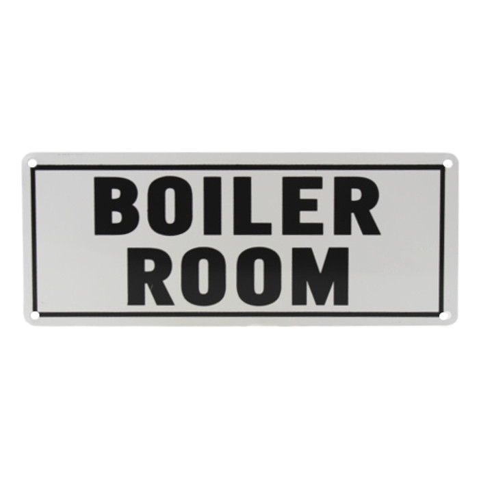 4" X 10" "Boiler Room" Metal Sign