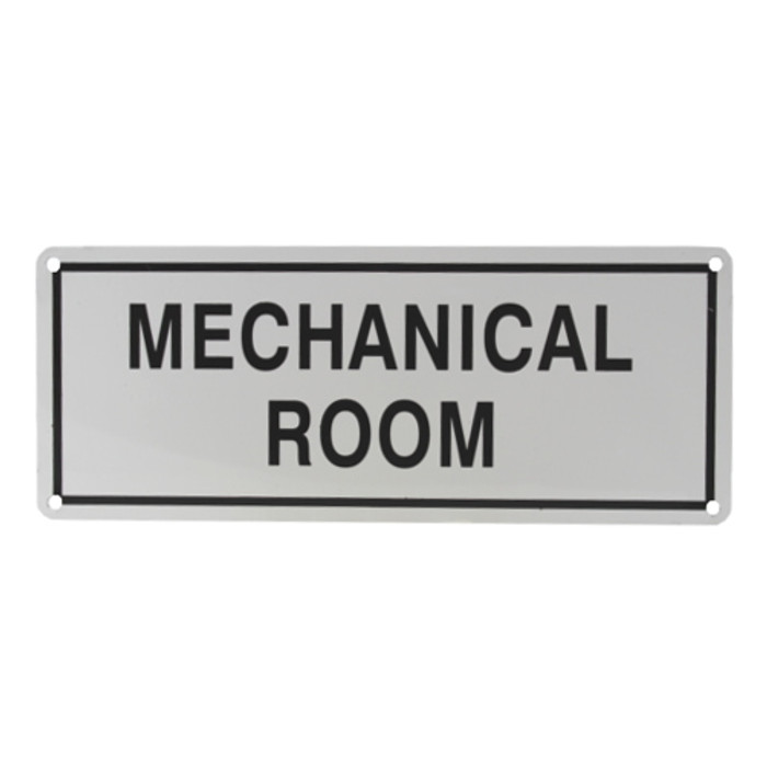 4" X 10" "Mechanical Room" Metal Sign