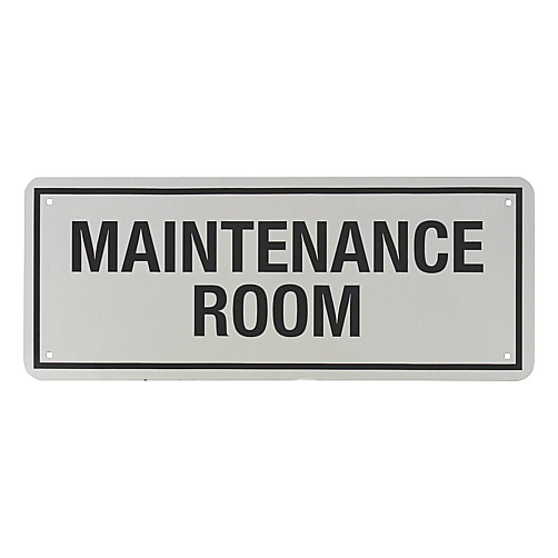4" X 10" "Maintenance Room" Metal Sign