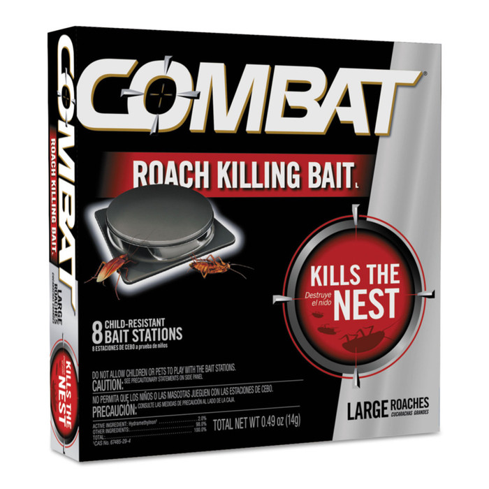 Combat Large Roach & Waterbug Killing Bait Trap (Pack of 8)