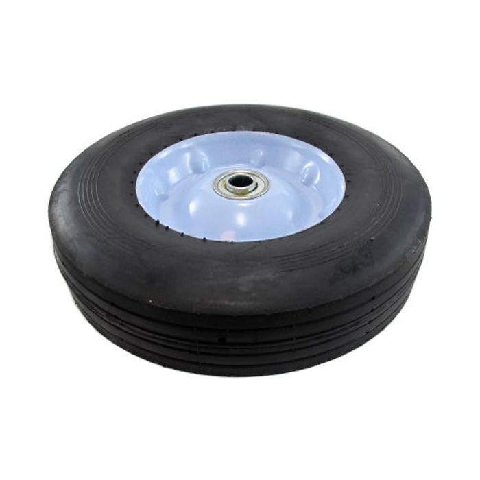 10" X 5/8" X 3.50 Metal Hub Ribbed Tread Wheel (175 lb. Capacity)