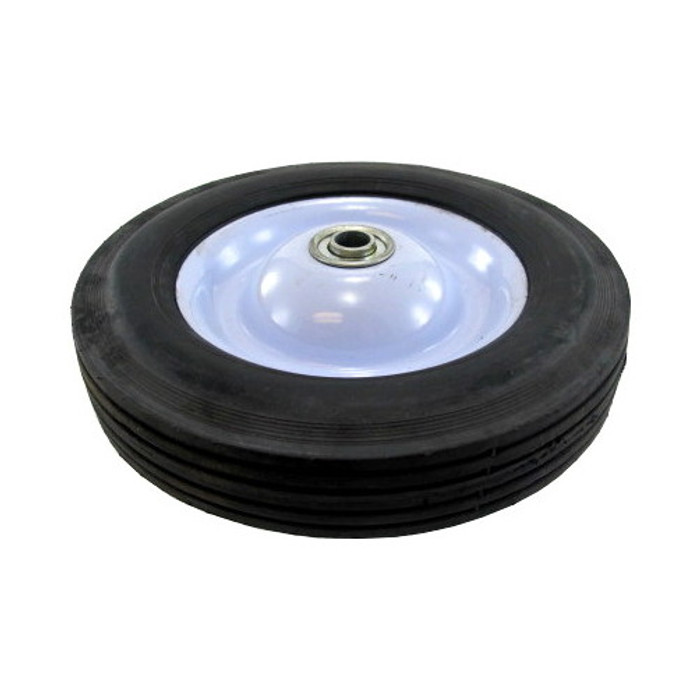 10" X 1/2" X 1.75 Metal Hub Ribbed Tread Wheel (80 lb. Capacity)