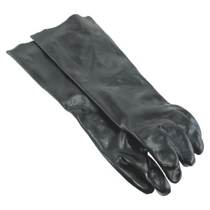 18" Black PVC Acid Gloves