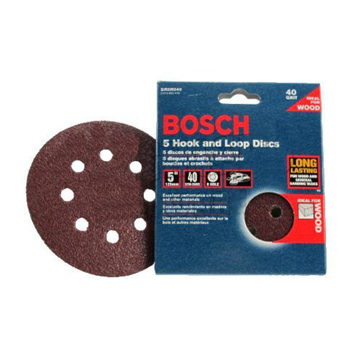 5" 40-Grit Orbital Disc Sandpaper (Pack of 5)