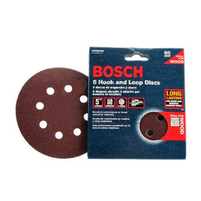 5" 60-Grit Orbital Disc Sandpaper (Pack of 5)