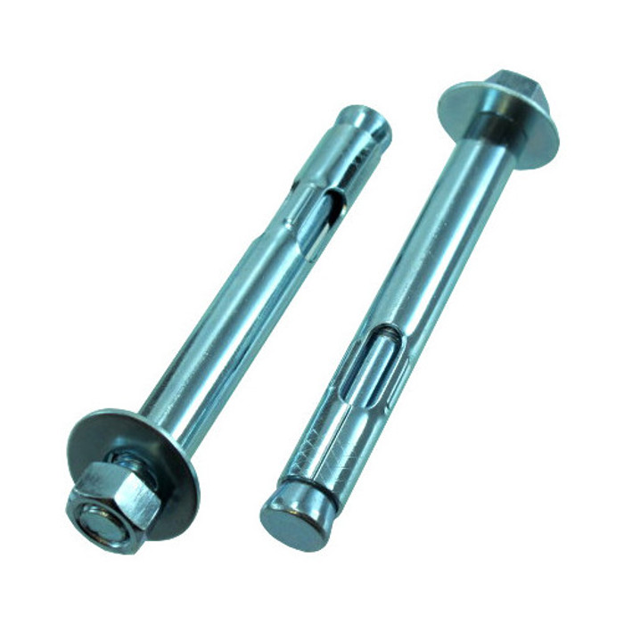 3/8" X 1-7/8" Zinc Plated Hex Head Sleeve Anchors (Pack of 12)