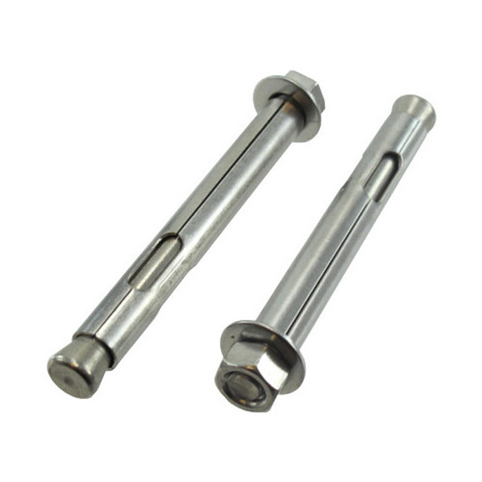 1/2" X 4" Stainless Steel Hex Head Sleeve Anchor (Quantity of 1)