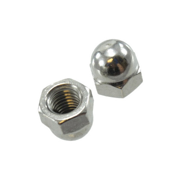 1/2"-13 Nickel Plated Cap Nut (Quantity of 1)