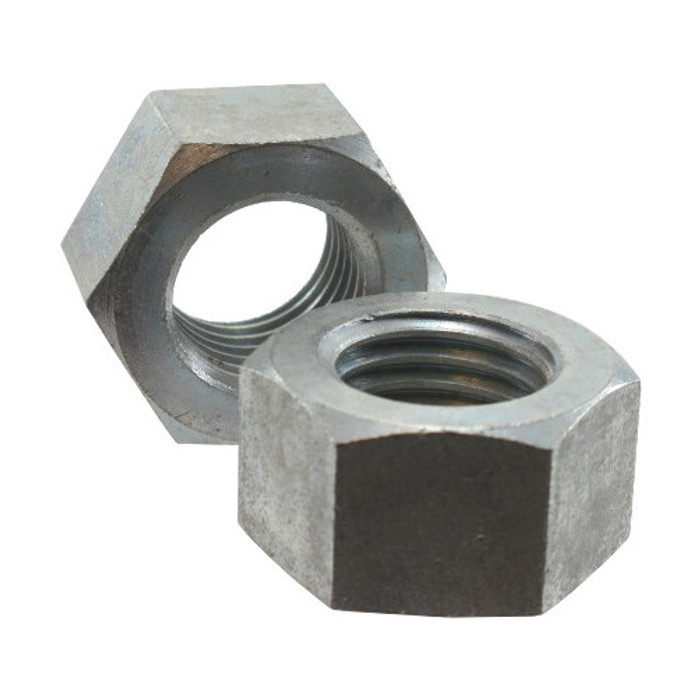 1"-8 Zinc Plated Heavy Hex Nuts (Pack of 12)