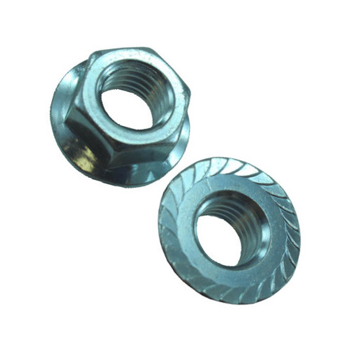1/2"-13 Zinc Plated Serrated Flange Nuts (Pack of 12)