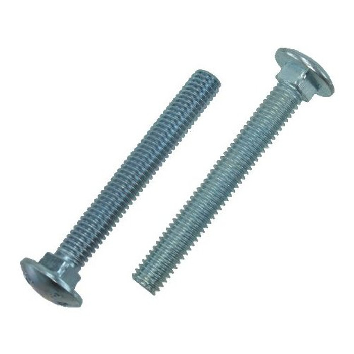 3/8"-16 X 1-1/2" Zinc Plated Square Neck Grade 2 Carriage Bolts (Box of 100)