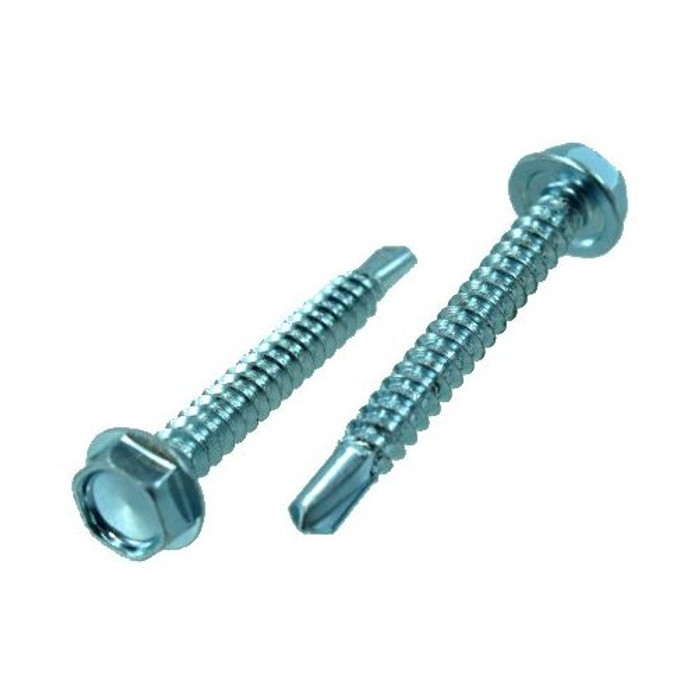 # 6 X 1/2" Zinc Plated Hex Head Drill & Tap Screws (Box of 100)