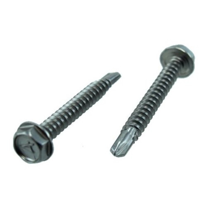 # 8 X 1" Stainless Steel Hex Head Drill & Tap Screws (Pack of 12)