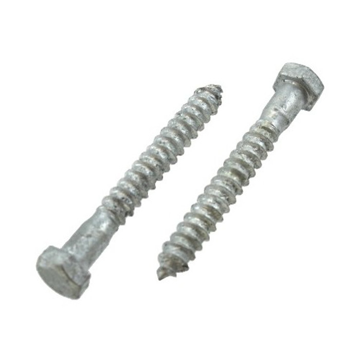 1/4" X 2" Hot-Dipped Galvanized Grade 2 Lag Screws (Box of 100)