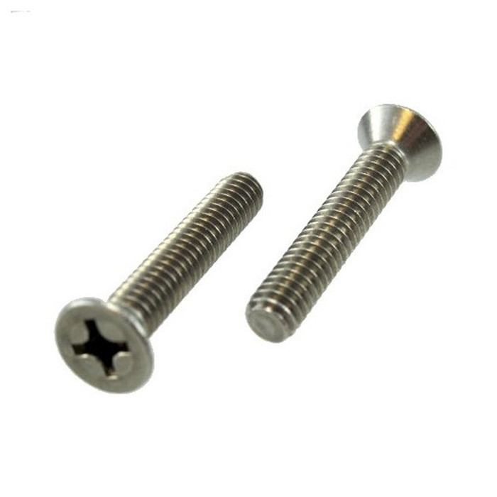 6/32 X 1/4" Stainless Steel Flat Head Phillips Machine Screws (Box of 100)