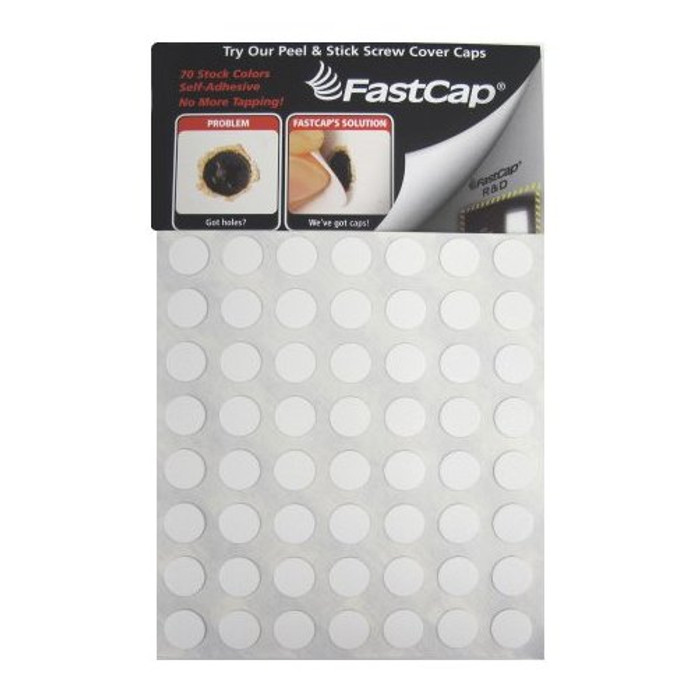 1/2" White Solid PVC Screw Covers (Pack of 280)