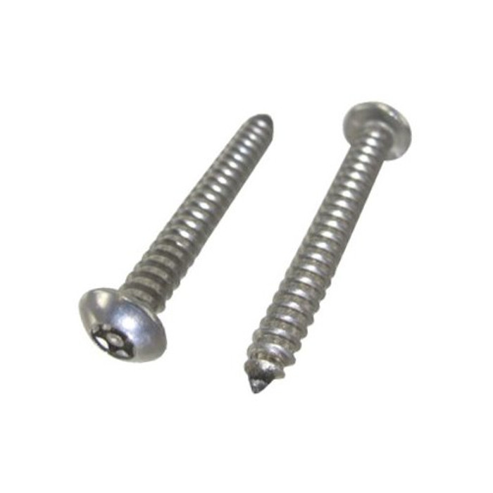 # 8 X 1-1/2" Stainless Steel Button Head Tamperproof Torx Sheet Metal Screws (Box of 100)