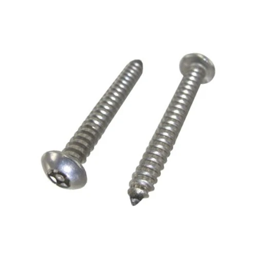 #10 X 1" Stainless Steel Button Head Tamperproof Torx Sheet Metal Screws (Pack of 12)