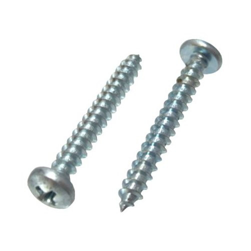 # 10 X 2-1/2" Zinc Plated Pan Head Phillips Sheet Metal Screws (Pack of 12)
