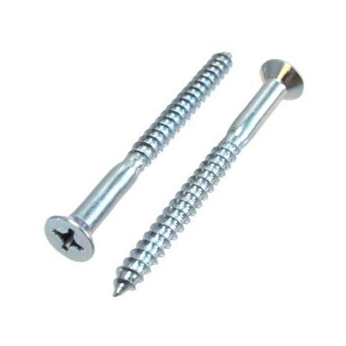 # 14 X 3" Zinc Plated Flat Head Phillips Wood Screws (Box of 100)