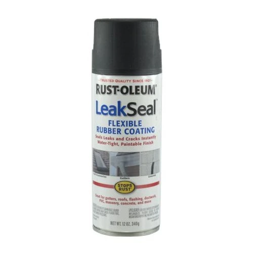 Rust-Oleum 12 oz. Black Flexible Rubberized Coating Leak Sealer Spray