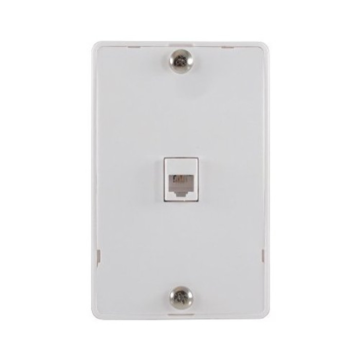White Surface Wall Phone Jack