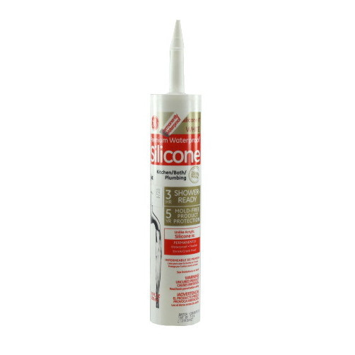 10.1 oz Cartridge White Kitchen & Bath Silicone II Sealant